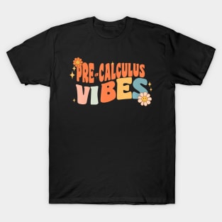 Vibes Teacher Women Kids School Groovy T-Shirt